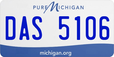 MI license plate DAS5106