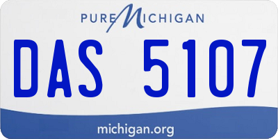 MI license plate DAS5107