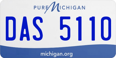 MI license plate DAS5110
