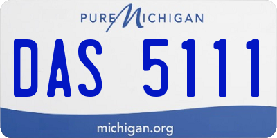 MI license plate DAS5111