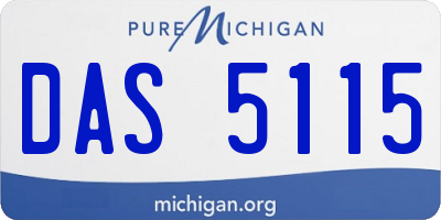 MI license plate DAS5115