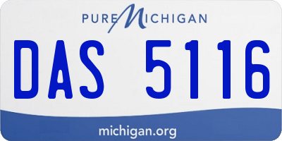 MI license plate DAS5116