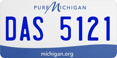 MI license plate DAS5121