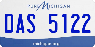 MI license plate DAS5122