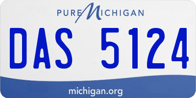 MI license plate DAS5124