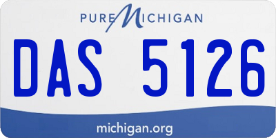 MI license plate DAS5126