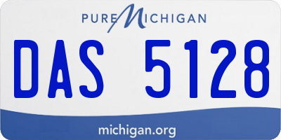 MI license plate DAS5128