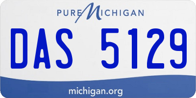 MI license plate DAS5129