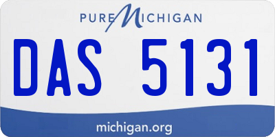 MI license plate DAS5131