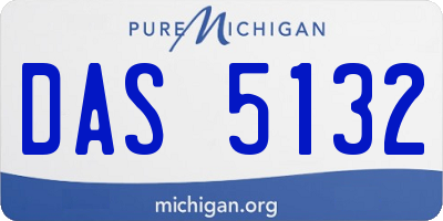 MI license plate DAS5132