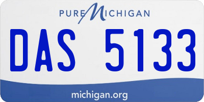 MI license plate DAS5133