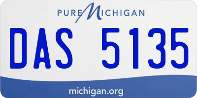 MI license plate DAS5135