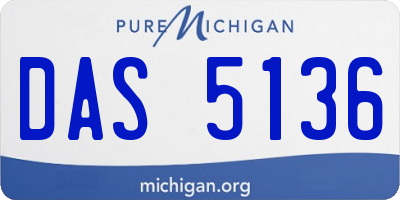 MI license plate DAS5136