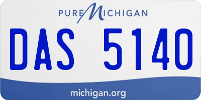 MI license plate DAS5140