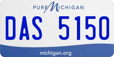 MI license plate DAS5150