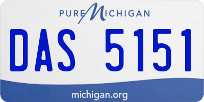 MI license plate DAS5151