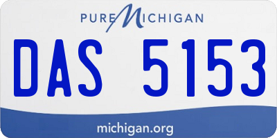 MI license plate DAS5153