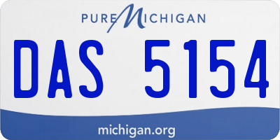 MI license plate DAS5154