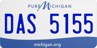 MI license plate DAS5155
