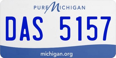 MI license plate DAS5157