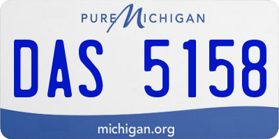 MI license plate DAS5158