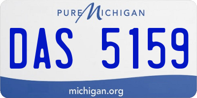 MI license plate DAS5159