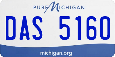 MI license plate DAS5160