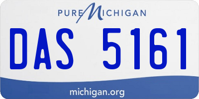 MI license plate DAS5161
