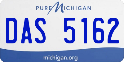 MI license plate DAS5162