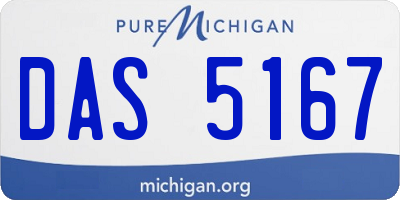 MI license plate DAS5167