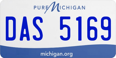 MI license plate DAS5169