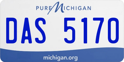 MI license plate DAS5170