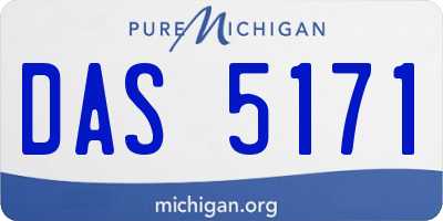 MI license plate DAS5171