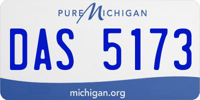 MI license plate DAS5173