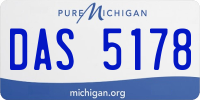 MI license plate DAS5178