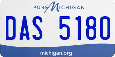 MI license plate DAS5180