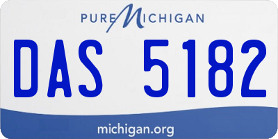 MI license plate DAS5182
