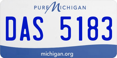 MI license plate DAS5183