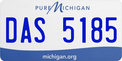 MI license plate DAS5185