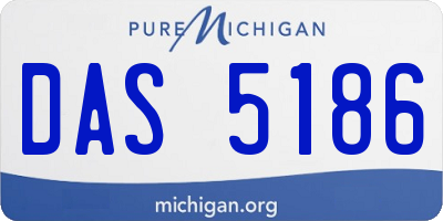 MI license plate DAS5186