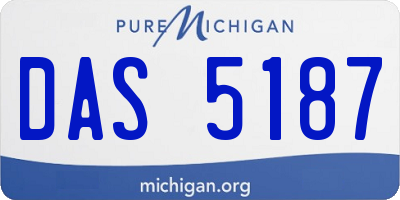 MI license plate DAS5187
