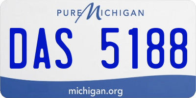 MI license plate DAS5188