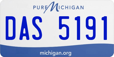 MI license plate DAS5191