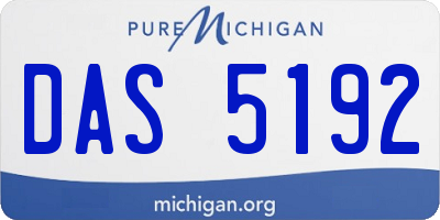 MI license plate DAS5192