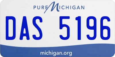 MI license plate DAS5196