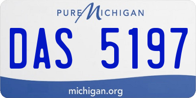 MI license plate DAS5197