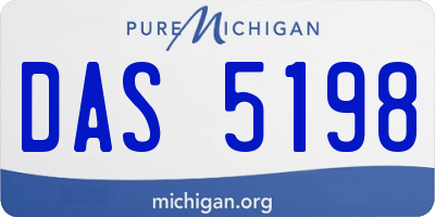 MI license plate DAS5198