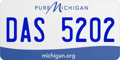 MI license plate DAS5202