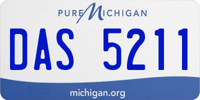 MI license plate DAS5211