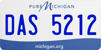 MI license plate DAS5212